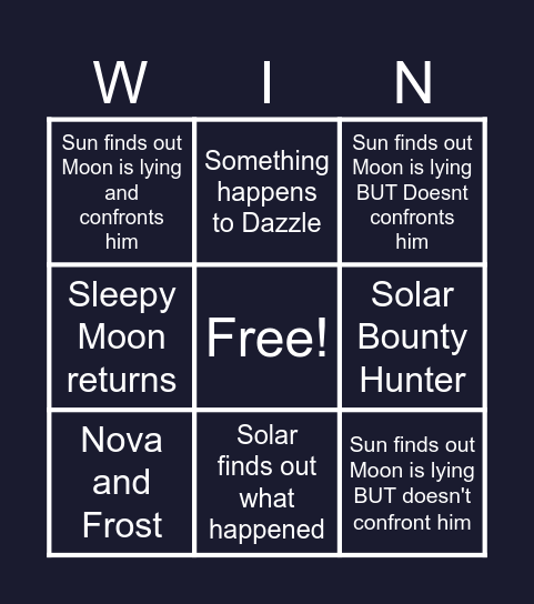 TSAMS LORE BINGO Card