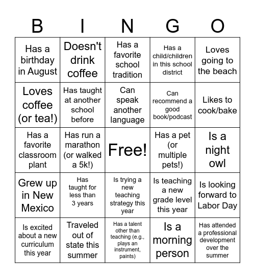 IN IT TO WIN IT Bingo Card