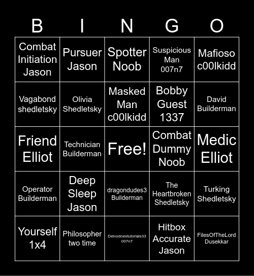 AAAAAAAH Bingo Card