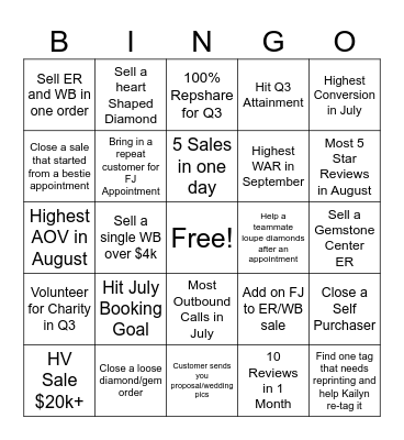 Q3 Bingo Card