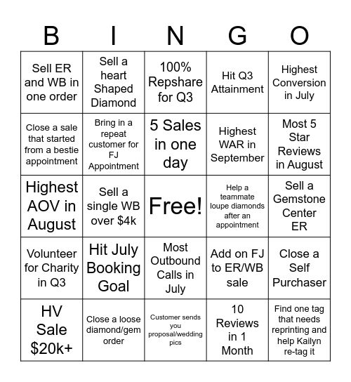 Q3 Bingo Card