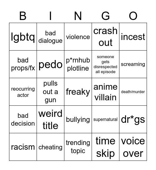TT bingo Card