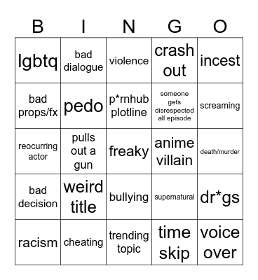 TT bingo Card