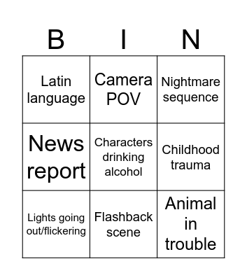 The Void Bingo Card