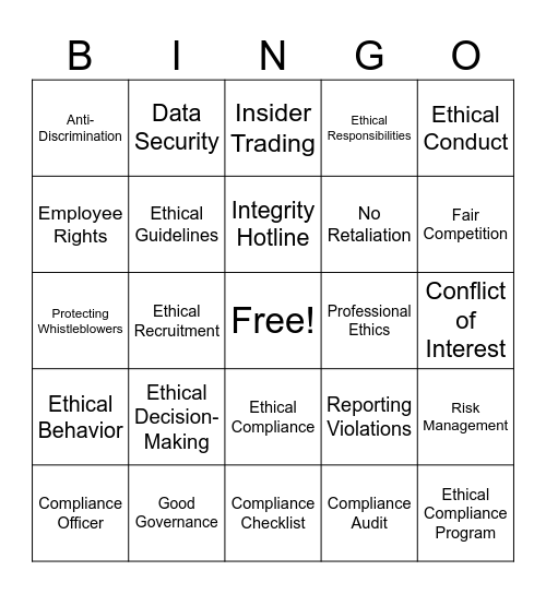 Speak Up Day Bingo Card
