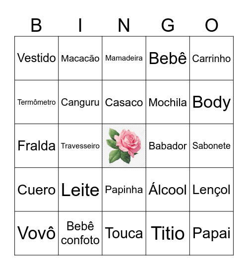 Chá de Fralda da Ravena Bingo Card