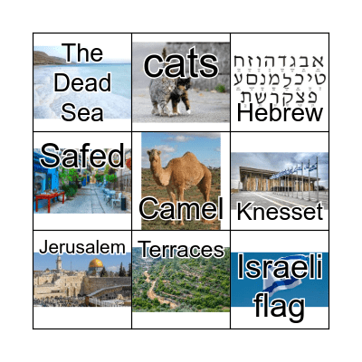I LOVE ISRAEL!!! Bingo Card