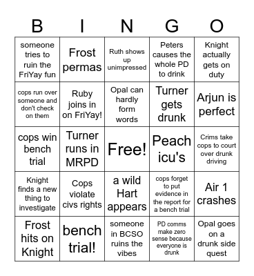 H1 - Bingo Card