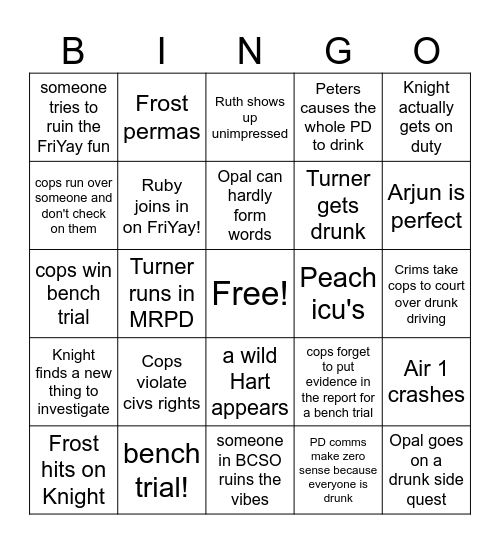 H1 - Bingo Card