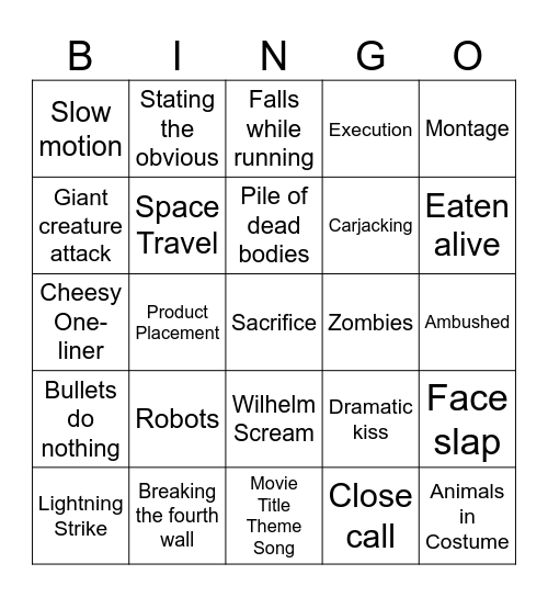 BINGOFLIX: Sharkansas Women's Prison Massacre Bingo Card
