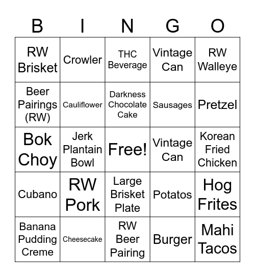 Server Bingo! Bingo Card