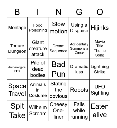 BingoFlix: Sharkansas Women's Prison Massacre Bingo Card