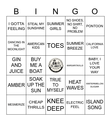 SUMMERTIME VIBES Bingo Card