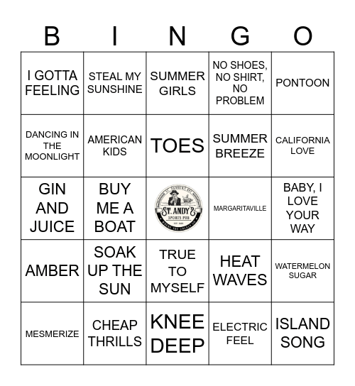 SUMMERTIME VIBES Bingo Card