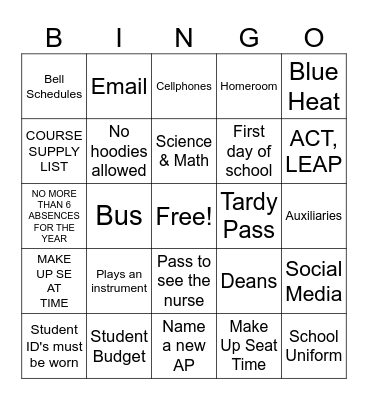 What's YAKING Bingo Card