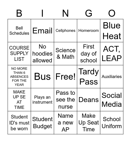 What's YAKING Bingo Card