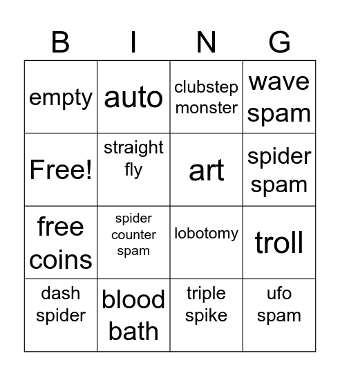 gd bingo Card