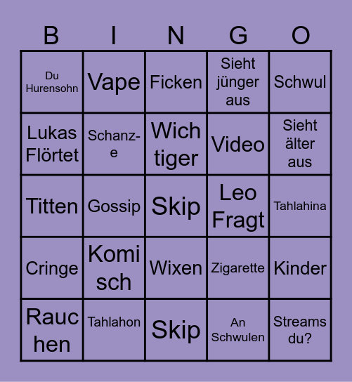 Ome Bingo Card
