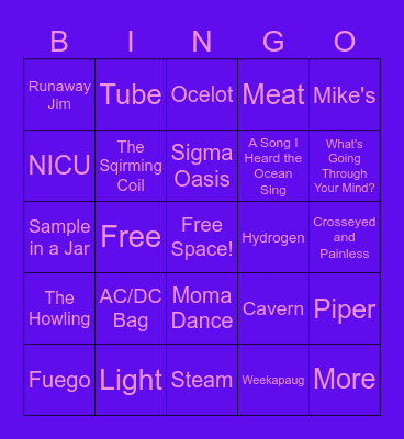Chitown Throwdown - Bonni Bingo Card