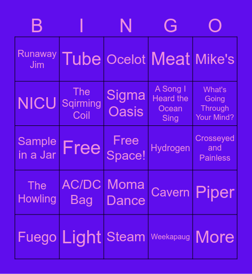 Chitown Throwdown - Bonni Bingo Card