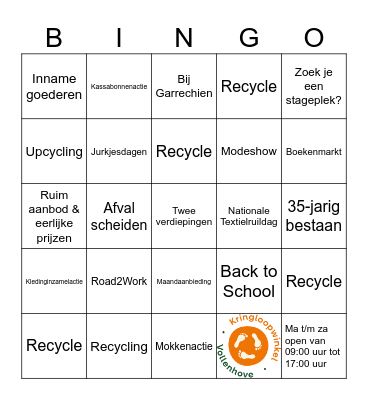 Kringloopwinkel Vollenhove lBingo Card