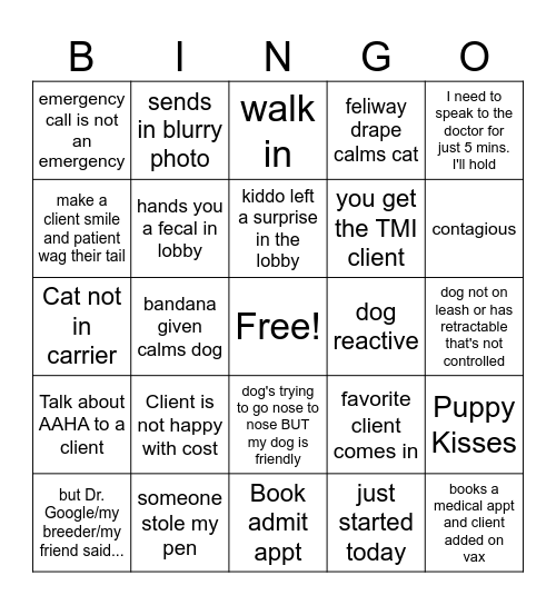 CSR Bingo Card