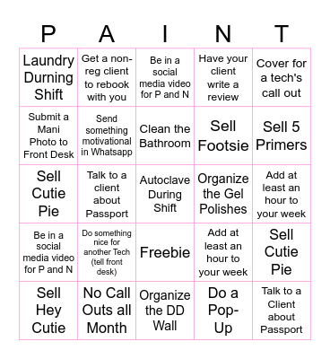 AUGUST TECH BINGO Card