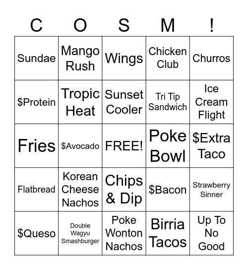 THE PERFECT CHECK Bingo Card