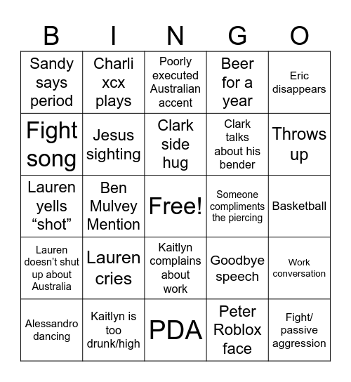 Bingo Card