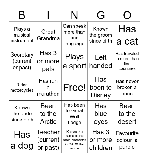 Bingo Card