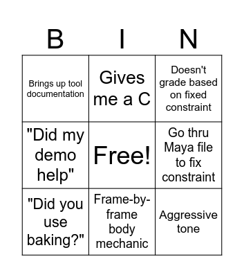 AS2 Bingo Card