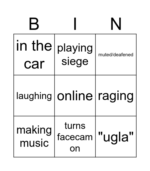 davin bingo Card