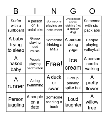 Birthday Bingo Card