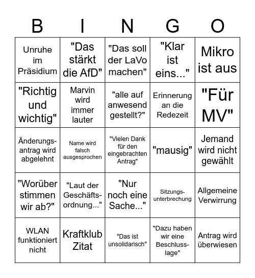 LaKo Edition Bingo Card