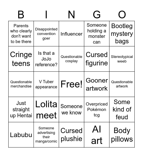 Hyper Japan 2025 Bingo Card