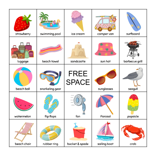 Summer Bingo Card