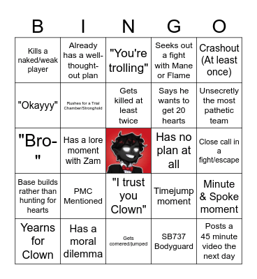Minutetech S7 First Day Bingo Card