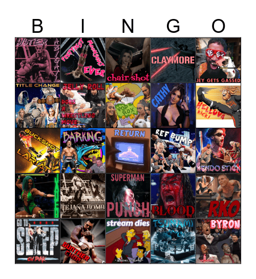 ☀️🏝️SummerSlam 2025 Bingo: Part One: Summer🍹🌞 Bingo Card