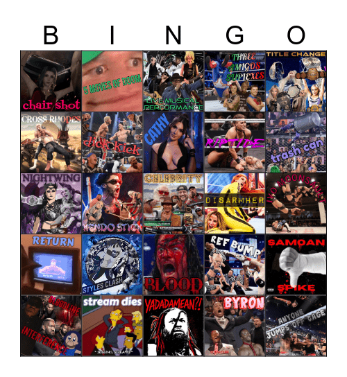 ☀️💥SummerSlam 2025 Bingo: Part Two: Slam 🤕🌞 Bingo Card