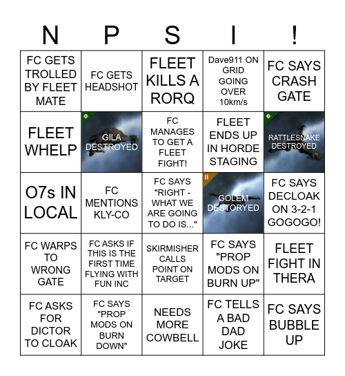 NSPI Week Rocks! Bingo Card