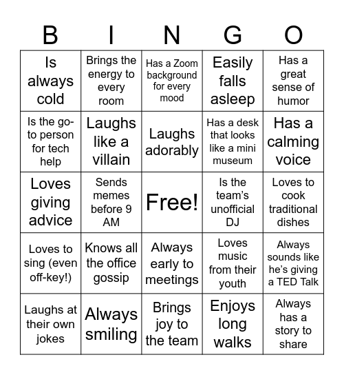 This Screams You! Bingo Card