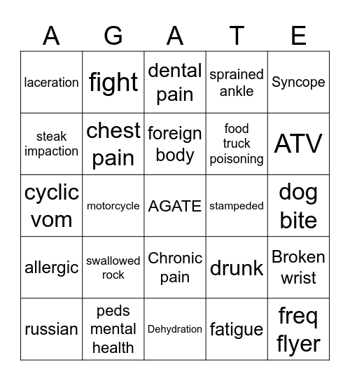 Agate Days/Brew Fest Bingo Card