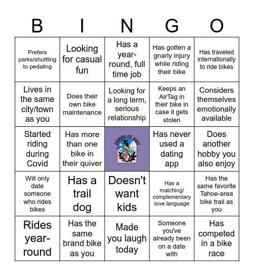 Bikes, Babes & Bingo Card