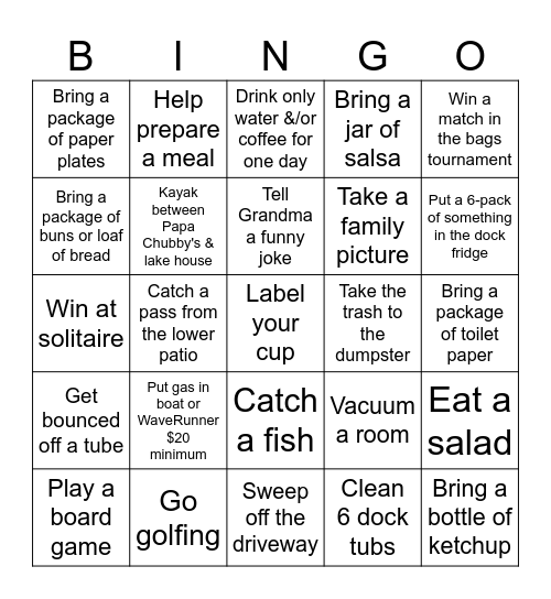 Ozarks 2025 Bingo Card