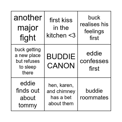 BUDDIE S9 PREDICTIONS Bingo Card