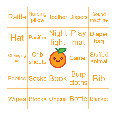 Baby Gift Bingo! Bingo Card