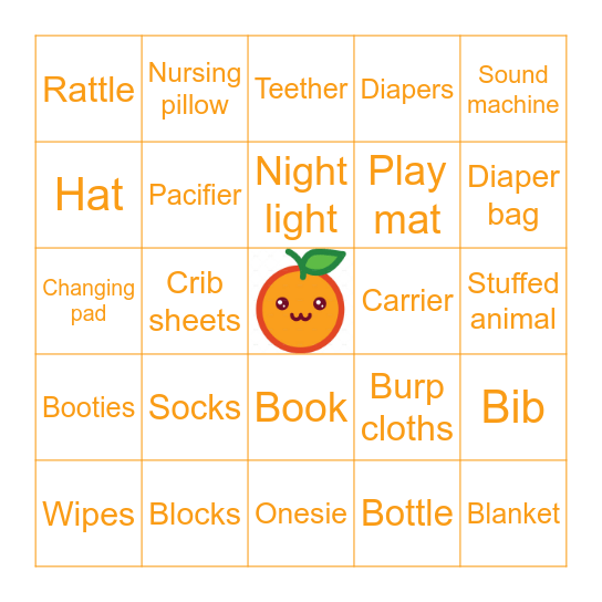 Baby Gift Bingo! Bingo Card