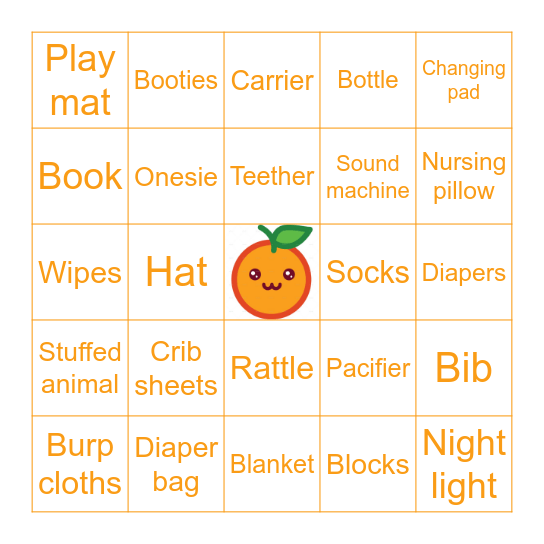Baby Gift Bingo! Bingo Card