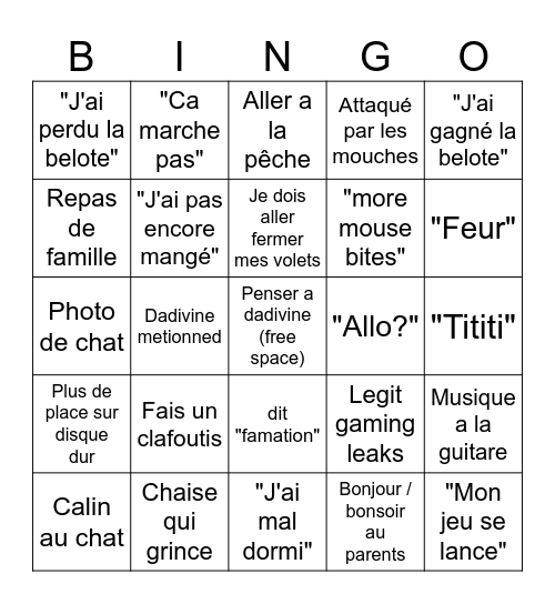 L'Empreur Mérignus 1er Bingo Card