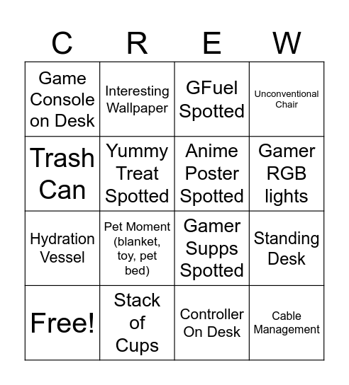 Set Up Review Bingo Card